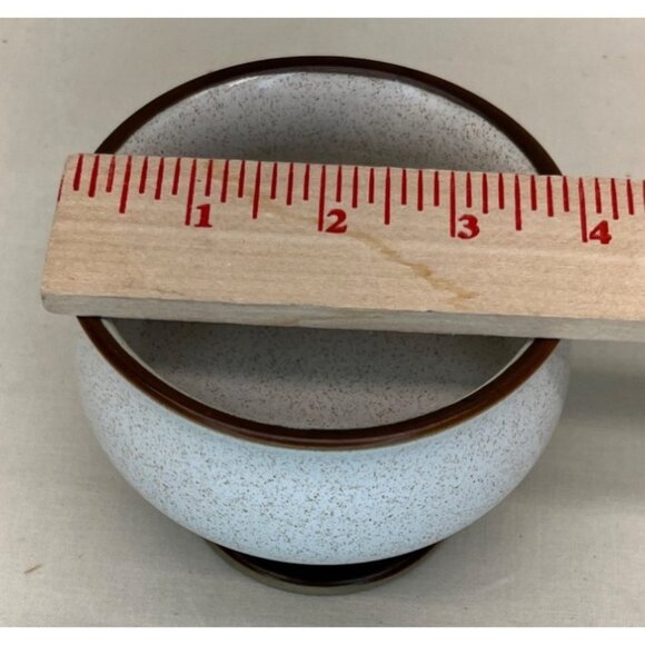 4 Denby Langley Stoneware Red Rust Potters Wheel Hand Painted Sherbets - Picture 9 of 10